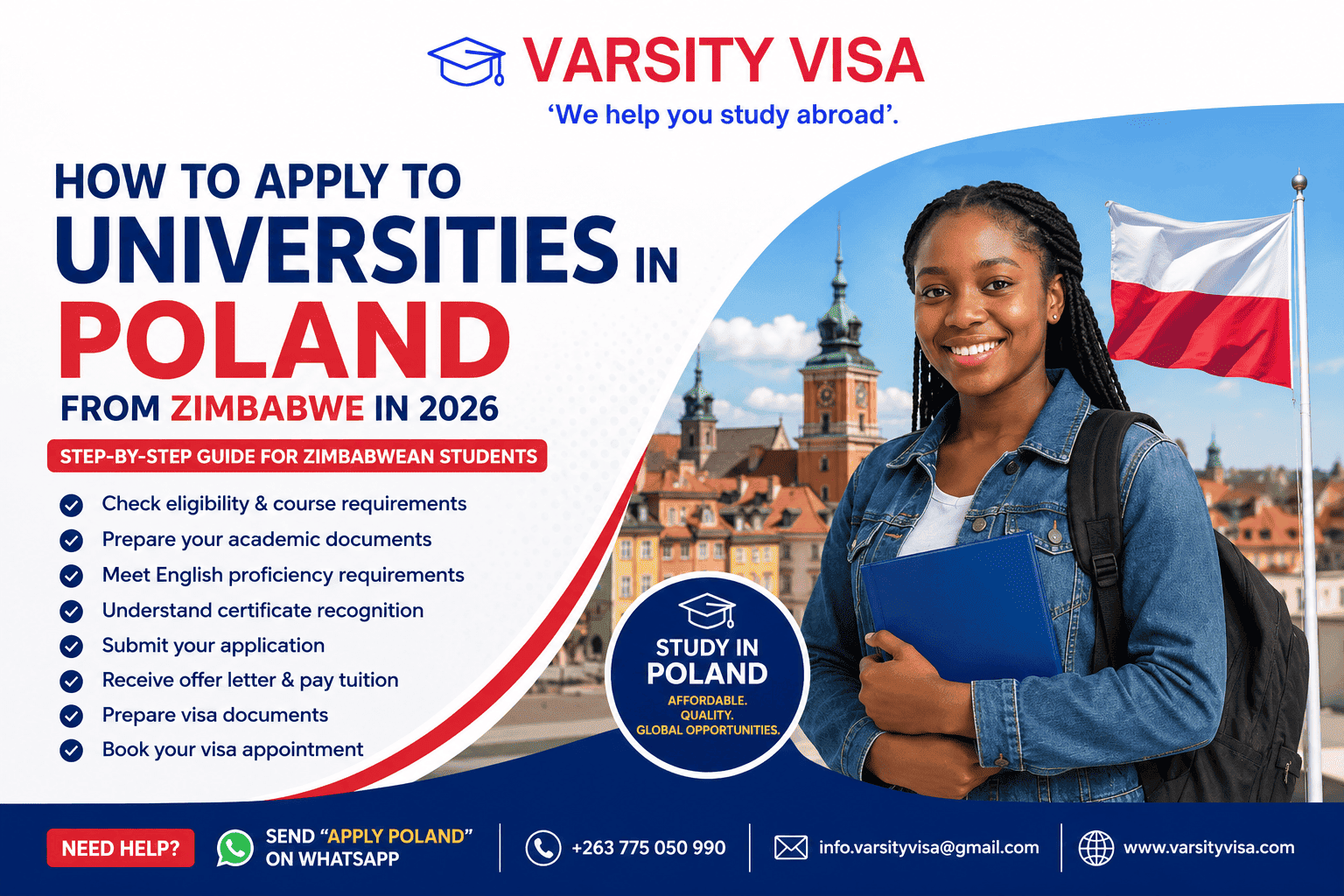 How to apply to universities in Poland from Zimbabwe in 2026 without wasting money