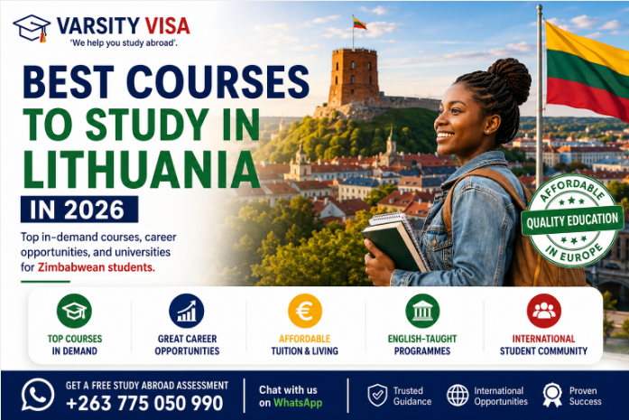 Best Courses to Study in Lithuania in 2026 Best courses to study in Lithuania in 2026 for Zimbabwean students