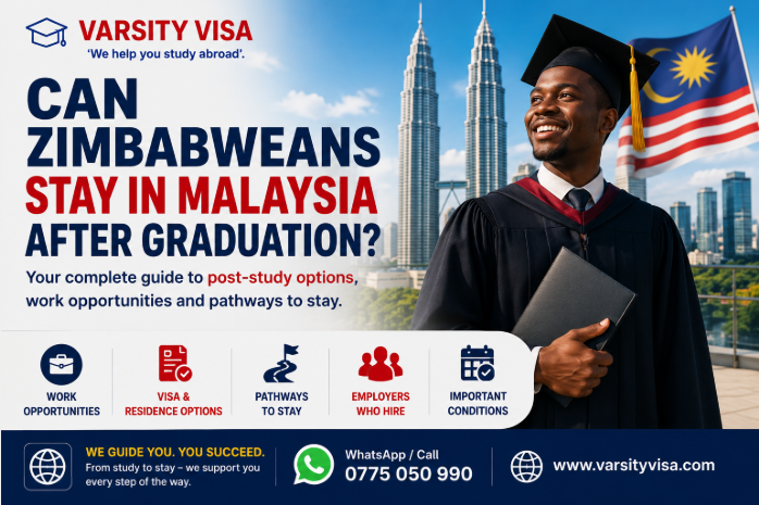 Can Zimbabweans stay in Malaysia after graduation?