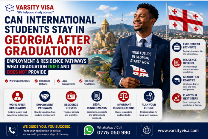 Can international students stay in Georgia after graduation?