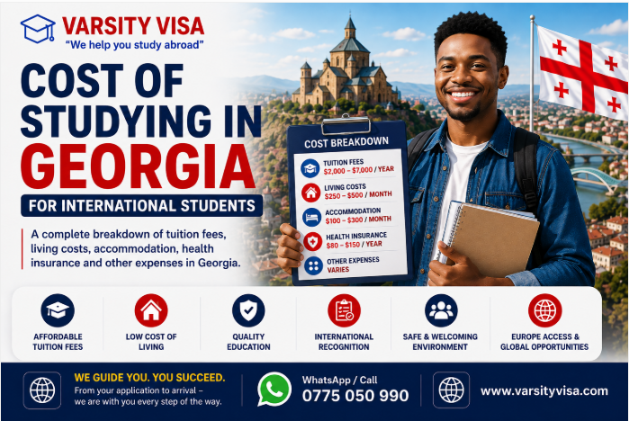 Cost of studying in Georgia for international students